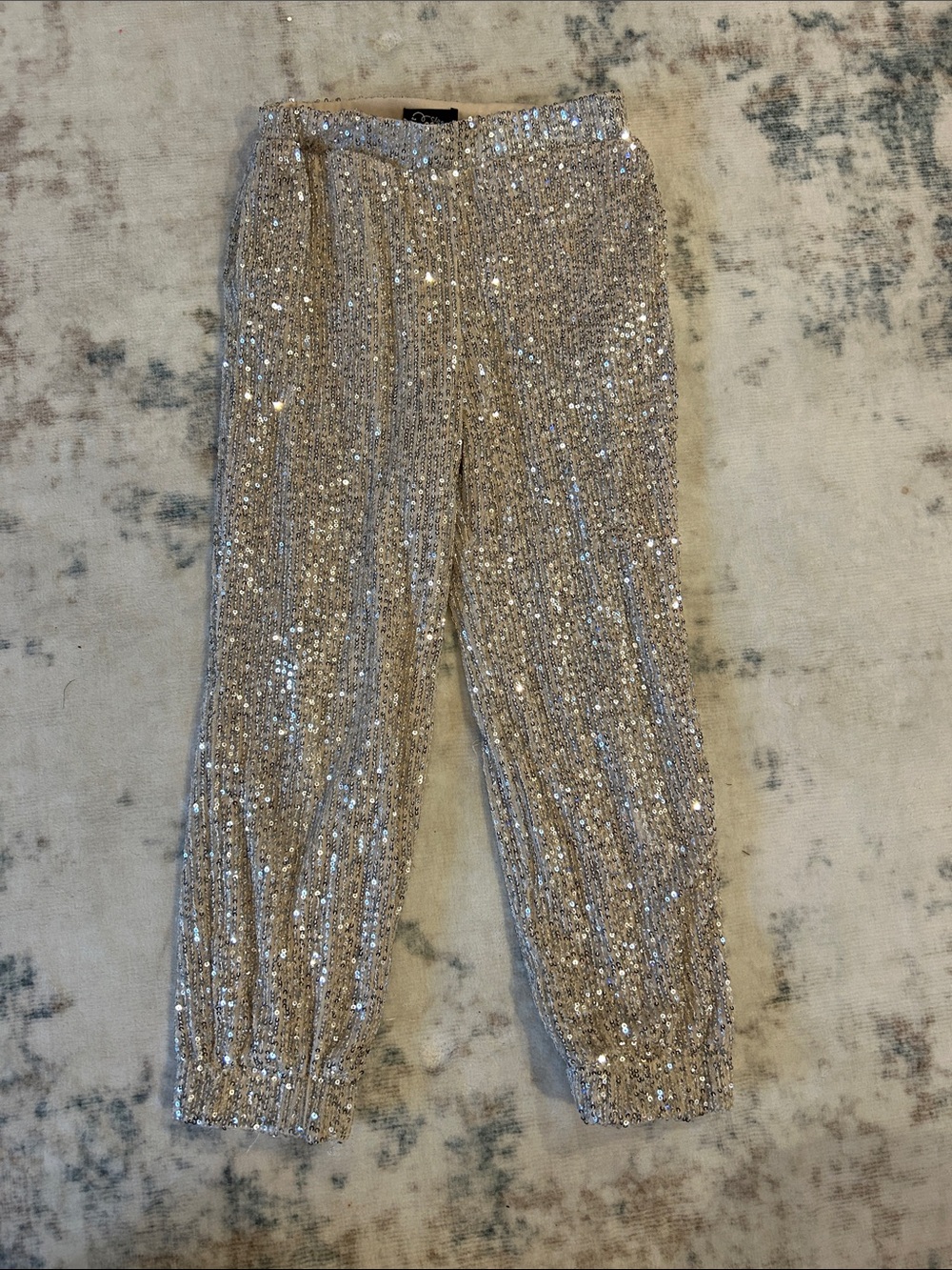 art class Sequin Jogger Pants in Champagne